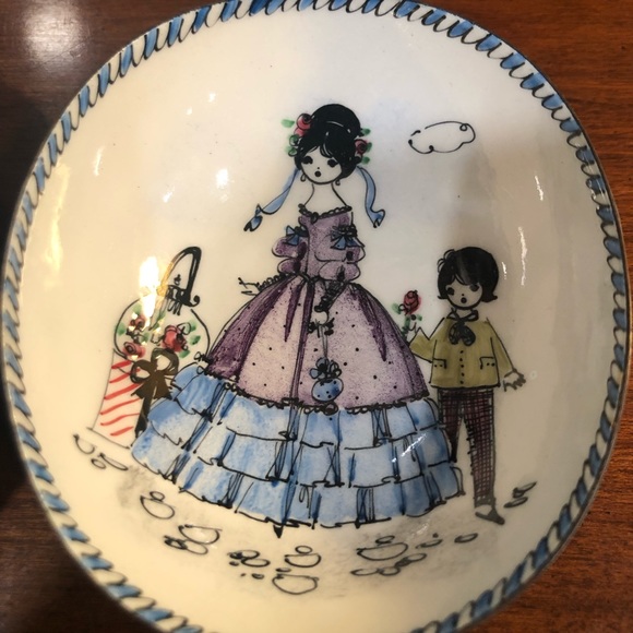 Hand painted enamel trinket dishes - Picture 2 of 10